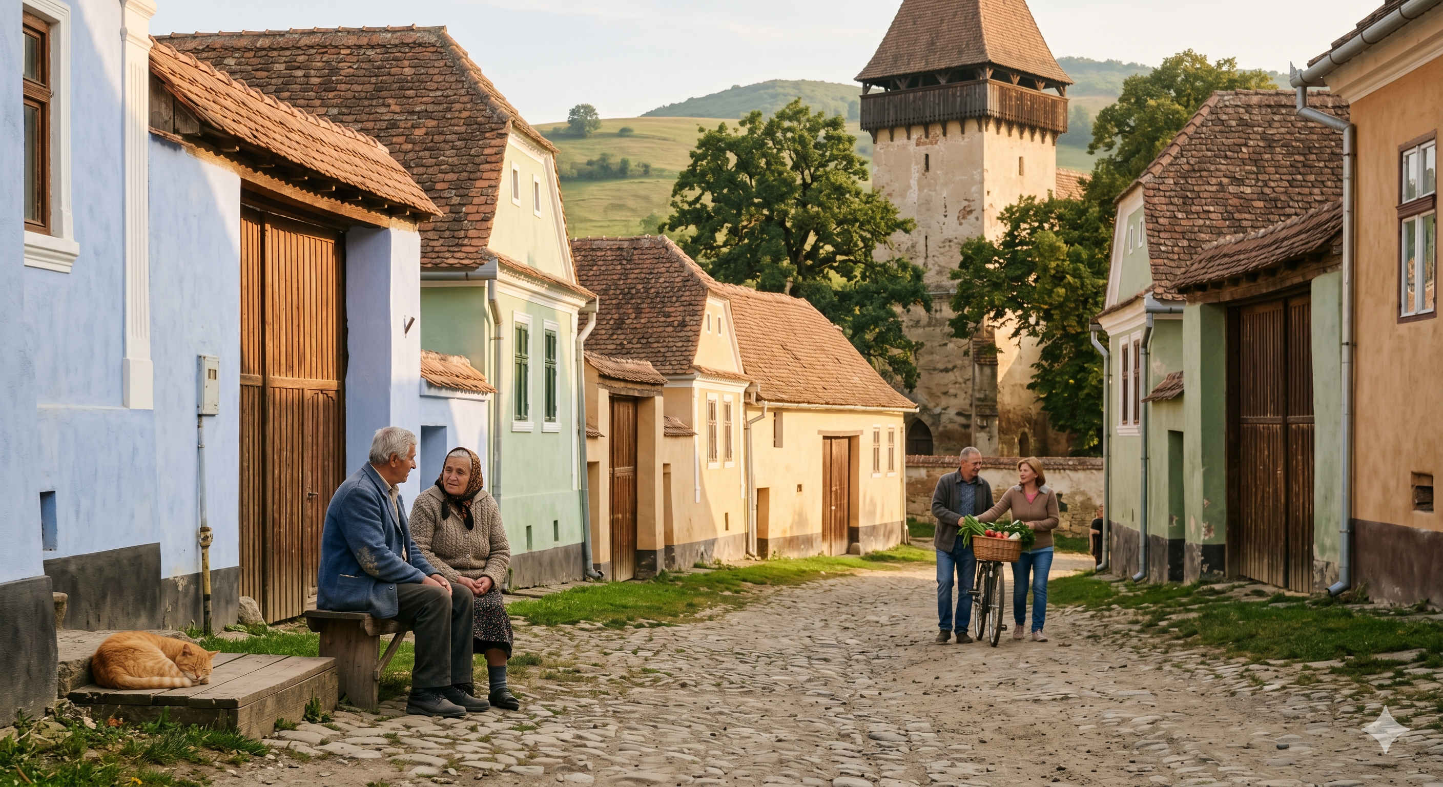 Saxon village in a slow afternoon